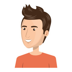 young man avatar character vector illustration design