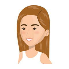 beautiful and young woman character vector illustration design