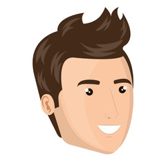 young man head avatar vector illustration design
