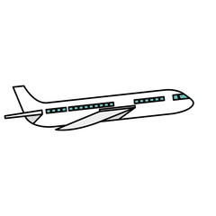 Fototapeta na wymiar commercial airplane flying icon vector illustration design