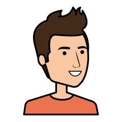 young man avatar character vector illustration design