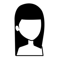 young woman shirtless avatar character vector illustration design