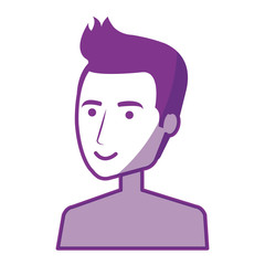 young man shirtless avatar character vector illustration design