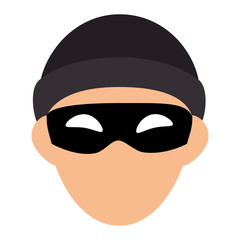 thief avatar character icon vector illustration design