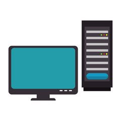 computer desktop isolated icon vector illustration design