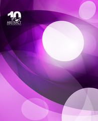 Glossy glass shiny bubble abstract background, wave lines