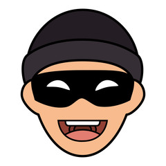 thief avatar character icon vector illustration design