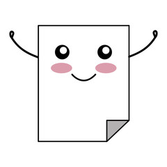 paper documents comic character vector illustration design