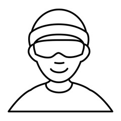 thief avatar character icon vector illustration design