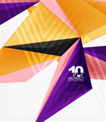Fototapeta premium 3d modern triangle low poly abstract geometric vector