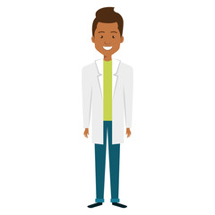 Male doctor avatar character vector illustration design