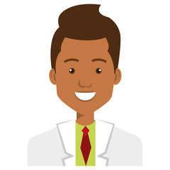 Male doctor avatar character vector illustration design