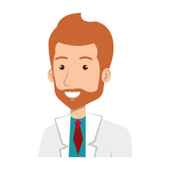 Male doctor avatar character vector illustration design