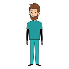 Male surgeon doctor avatar character vector illustration design