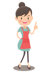 主婦　ポイント　正面向き