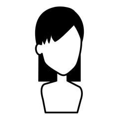 young woman shirtless avatar character vector illustration design