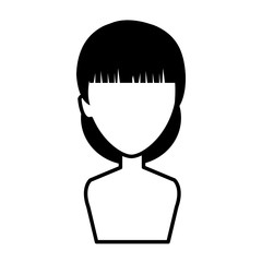 young woman shirtless avatar character vector illustration design