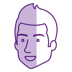 young man head avatar vector illustration design