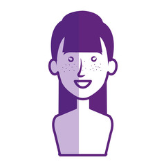 young woman shirtless avatar character vector illustration design