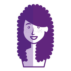 young woman shirtless avatar character vector illustration design