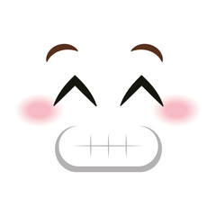 sorry face emoticon kawaii style vector illustration design