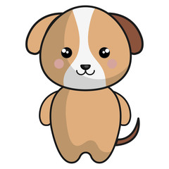 cute and tender dog kawaii style vector illustration design