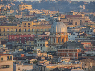 Fototapeta premium Napoli, Italy. Wonderful landscape on the city and its districts