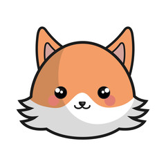 cute and tender fox kawaii style vector illustration design