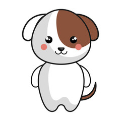 cute and tender dog kawaii style vector illustration design