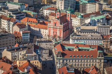 Fototapeta na wymiar City of Ljubljana in Slovenia