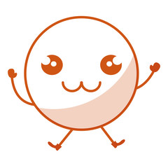 cute face emoticon kawaii character vector illustration design