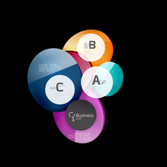 Geometrical abstract infographics banner template