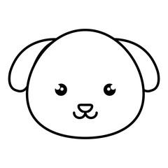 cute and tender dog kawaii style vector illustration design