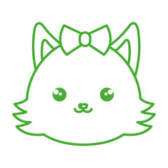 cute and tender female fox kawaii style vector illustration design