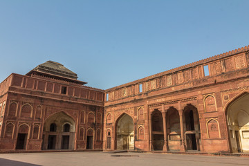 Inside Agra fort in India