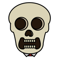 skull head avatar character vector illustration design