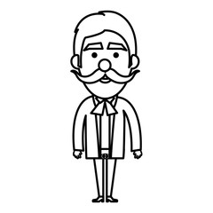 Fototapeta premium Mexican mariachi avatar character vector illustration design