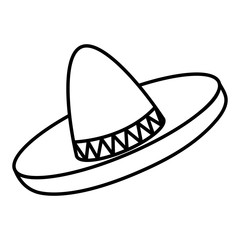 mexican hat isolated icon vector illustration design