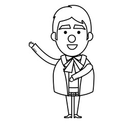 Mexican mariachi avatar character vector illustration design