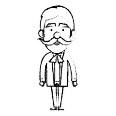 Mexican mariachi avatar character vector illustration design