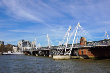 River Thames at Hungerford Bridge, London