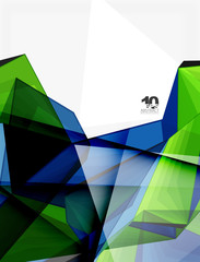 Low poly geometric 3d shape background