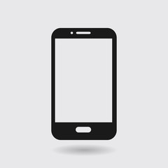 Vector illustration of smartphone icon. Flat design style. 