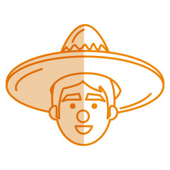 mexican man avatar character vector illustration design