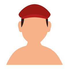 golf player shirtless avatar character vector illustration design