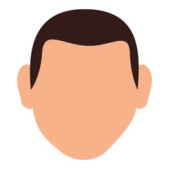 young man head avatar vector illustration design