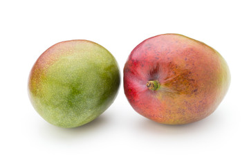 Mango fruit isolated on white background .