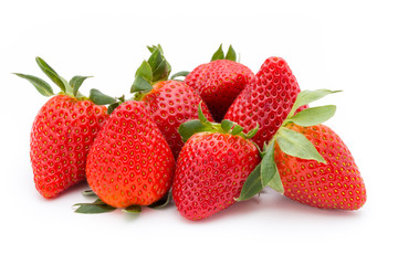 Strawberry isolated on white background. Fresh berry.