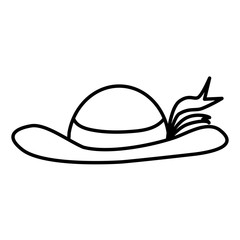 elegant female hat isolated icon vector illustration design