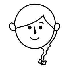 Obraz na płótnie Canvas cute little girl character vector illustration design